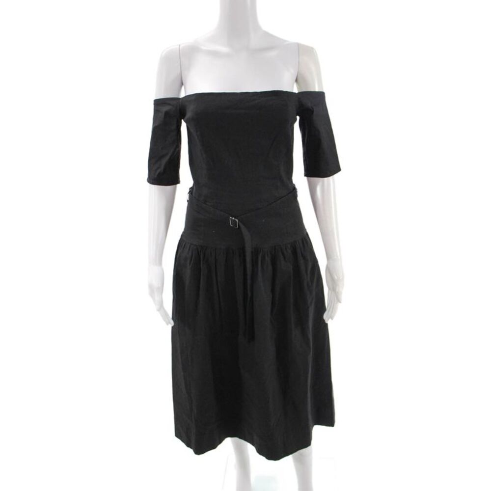 Sea New York Women Off-Shoulder Black Bohemian Dress Size 4